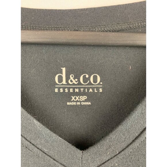 D&Co. Essentials Black V-Neck Short Sleeve Maxi Dress XXSP - Picture 3 of 4